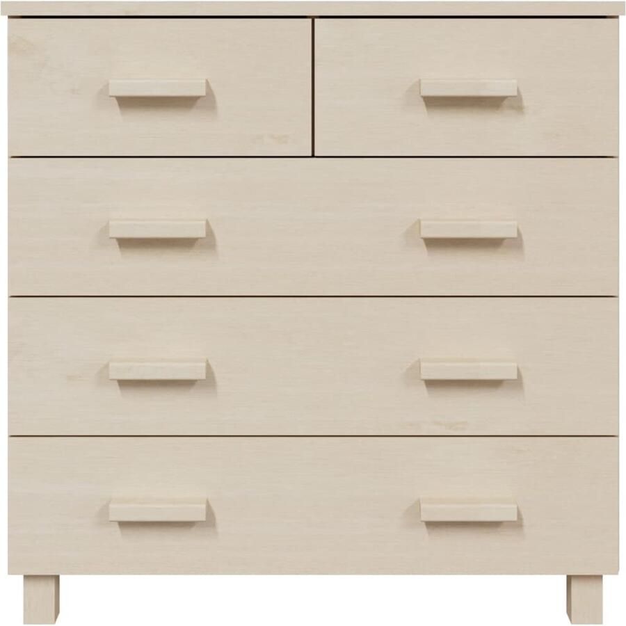 FIONERA Dressoir HAMAR 79x40x80 cm massief grenenhout honingbruin