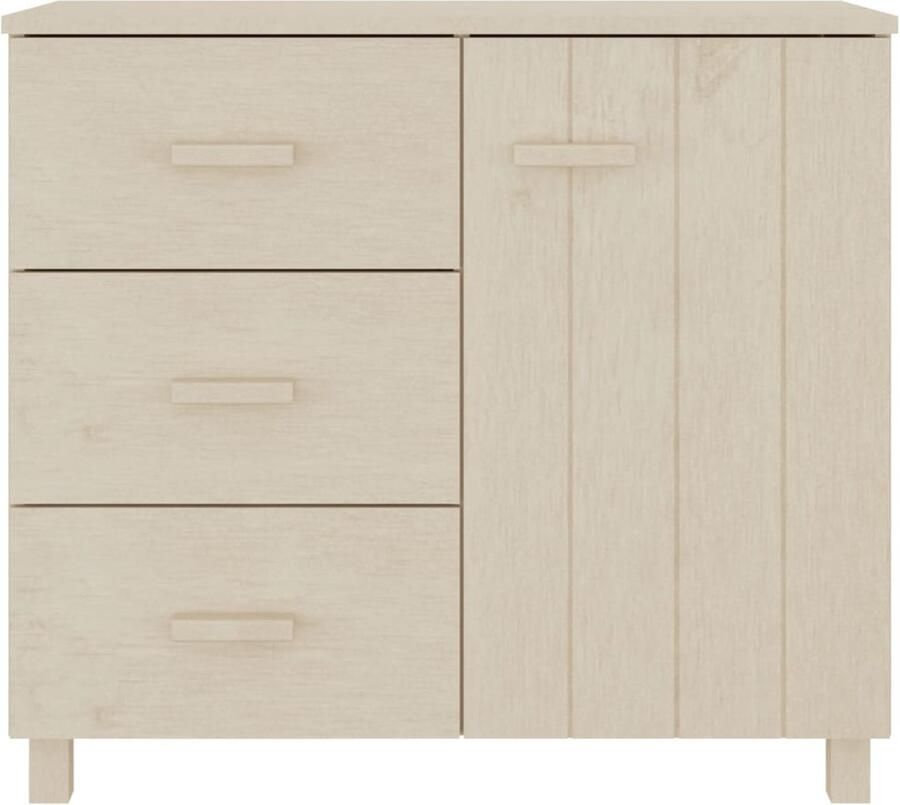 FIONERA Dressoir HAMAR 90x40x80 cm massief grenenhout honingbruin