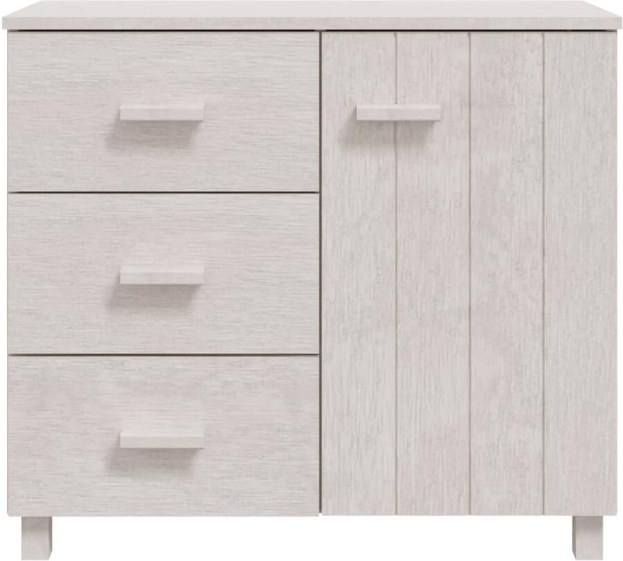FIONERA Dressoir HAMAR 90x40x80 cm massief grenenhout wit