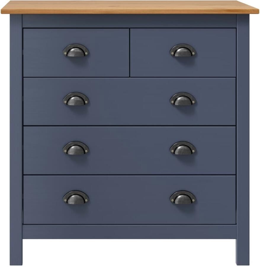 FIONERA Dressoir Hill 79x40x80 cm massief grenenhout grijs