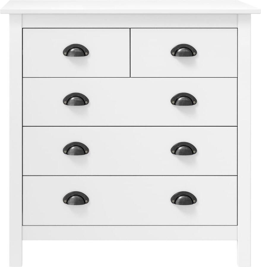 FIONERA Dressoir Hill 79x40x80 cm massief grenenhout wit