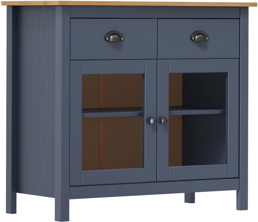 FIONERA Dressoir Hill Range 90x40x80 cm massief grenenhout grijs