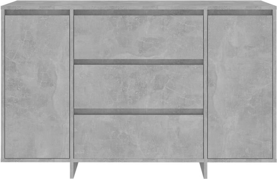 FIONERA Dressoir met 3 lades 120x41x75 cm bewerkt hout betongrijs