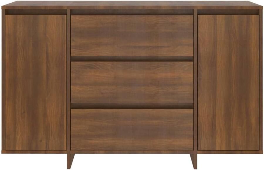 FIONERA Dressoir met 3 lades 120x41x75 cm bewerkt hout bruin eikenkleur