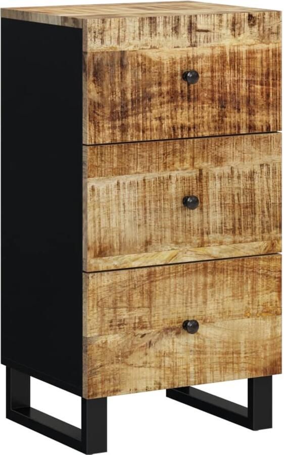 FIONERA Dressoir met 3 lades 40x33 5x75 cm massief mangohout