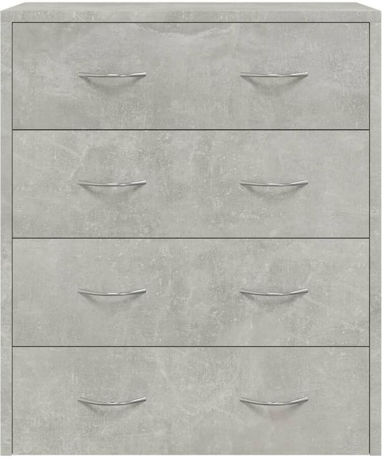 FIONERA Dressoir met 4 lades 60x30 5x71 cm betongrijs