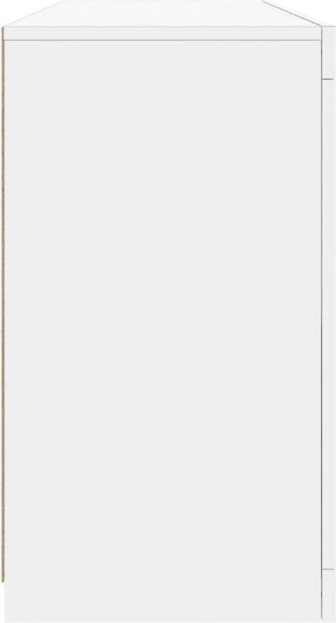 FIONERA Dressoir met LED-verlichting 142 5x37x67 cm wit