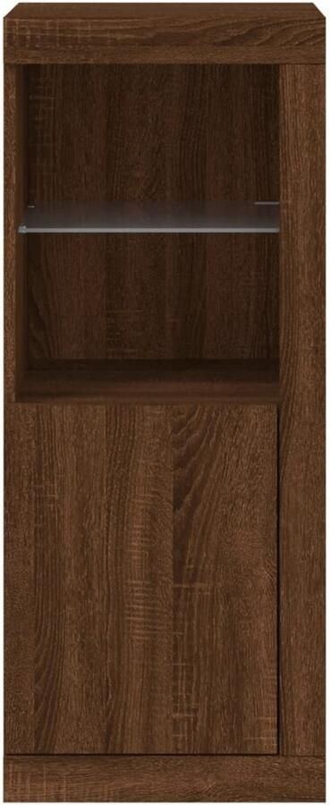 FIONERA Dressoir met LED-verlichting 41x37x100 cm bruin eikenkleur