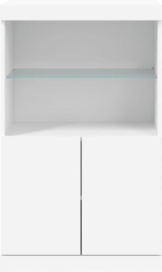 FIONERA Dressoir met LED-verlichting 60 5x37x100 cm wit