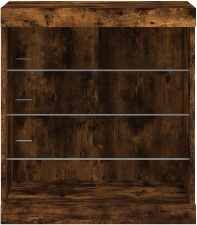 FIONERA Dressoir met LED-verlichting 60 5x37x67 cm gerookt eikenkleur