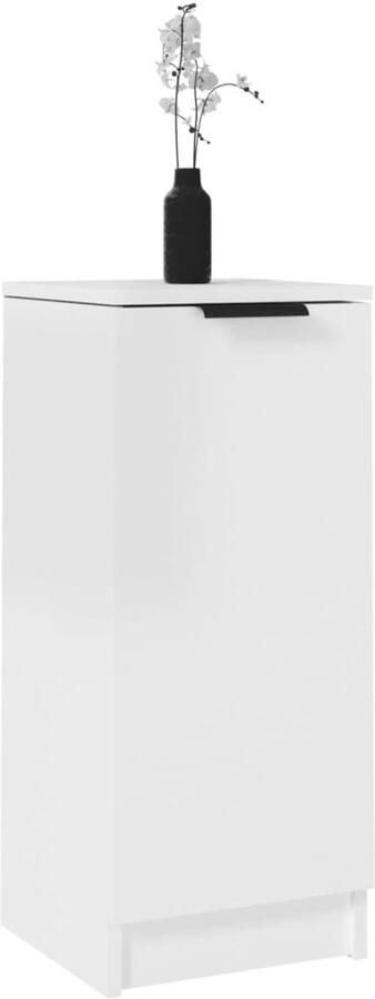 FIONERA Dressoirs 2 st 30x30x70 cm bewerkt hout hoogglans wit