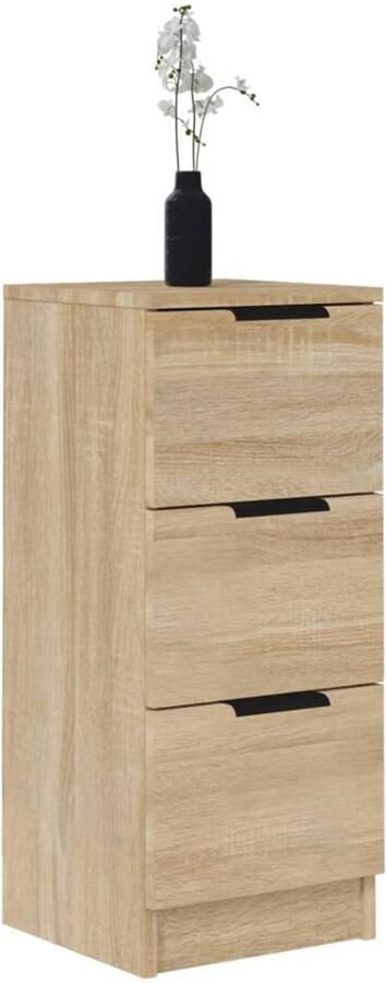 FIONERA Dressoirs 2 st 30x30x70 cm bewerkt hout sonoma eikenkleurig
