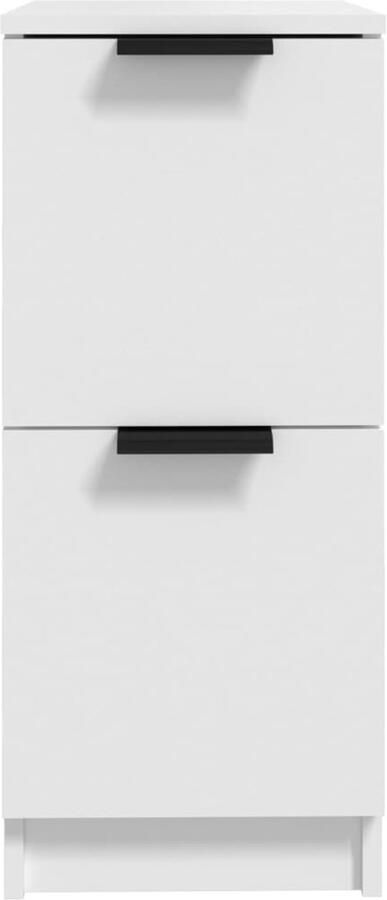 FIONERA Dressoirs 2 st 30x30x70 cm bewerkt hout wit