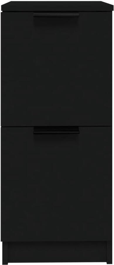 FIONERA Dressoirs 2 st 30x30x70 cm bewerkt hout zwart