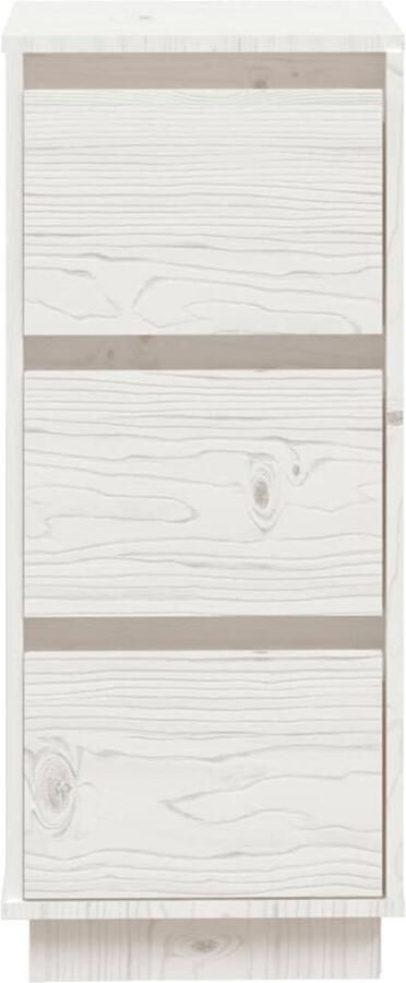 FIONERA Dressoirs 2 st 32x34x75 cm massief grenenhout wit