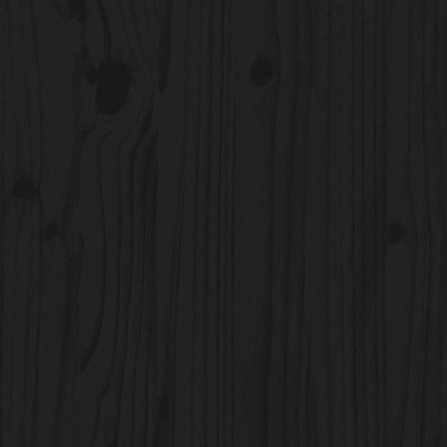 FIONERA Dressoirs 2 st 32x34x75 cm massief grenenhout zwart