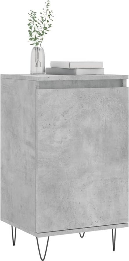 FIONERA Dressoirs 2 st 40x35x70 cm bewerkt hout betongrijs