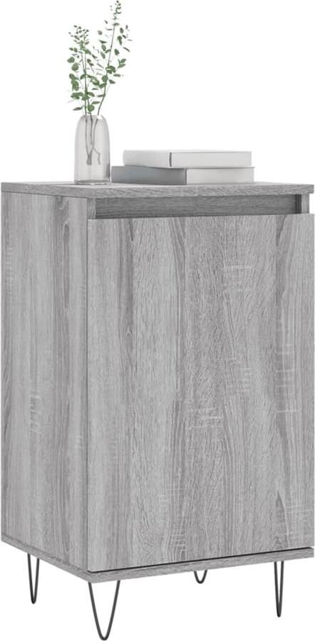 FIONERA Dressoirs 2 st 40x35x70 cm bewerkt hout grijs sonoma