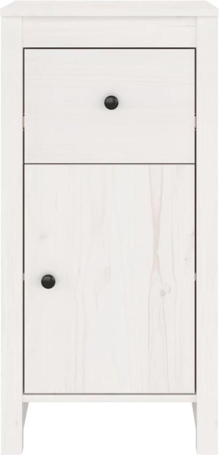 FIONERA Dressoirs 2 st 40x35x80 cm massief grenenhout wit