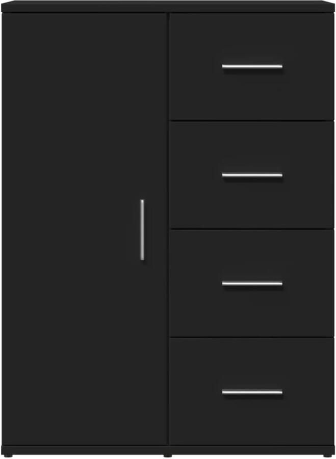 FIONERA Dressoirs 2 st 59x39x80 cm bewerkt hout zwart