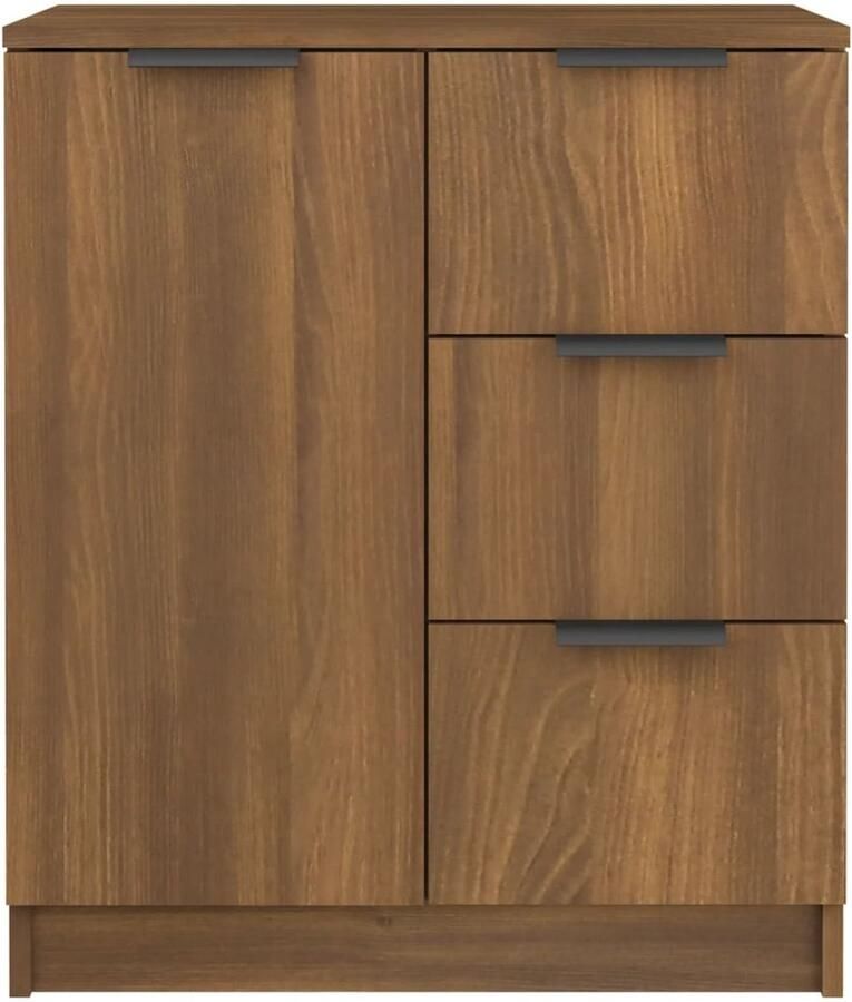 FIONERA Dressoirs 2 st 60x30x70 cm bewerkt hout bruin eikenkleur