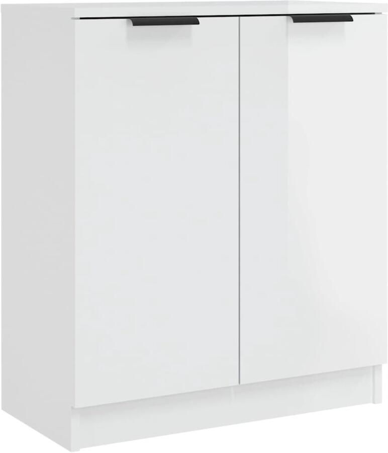 FIONERA Dressoirs 2 st 60x30x70 cm bewerkt hout hoogglans wit