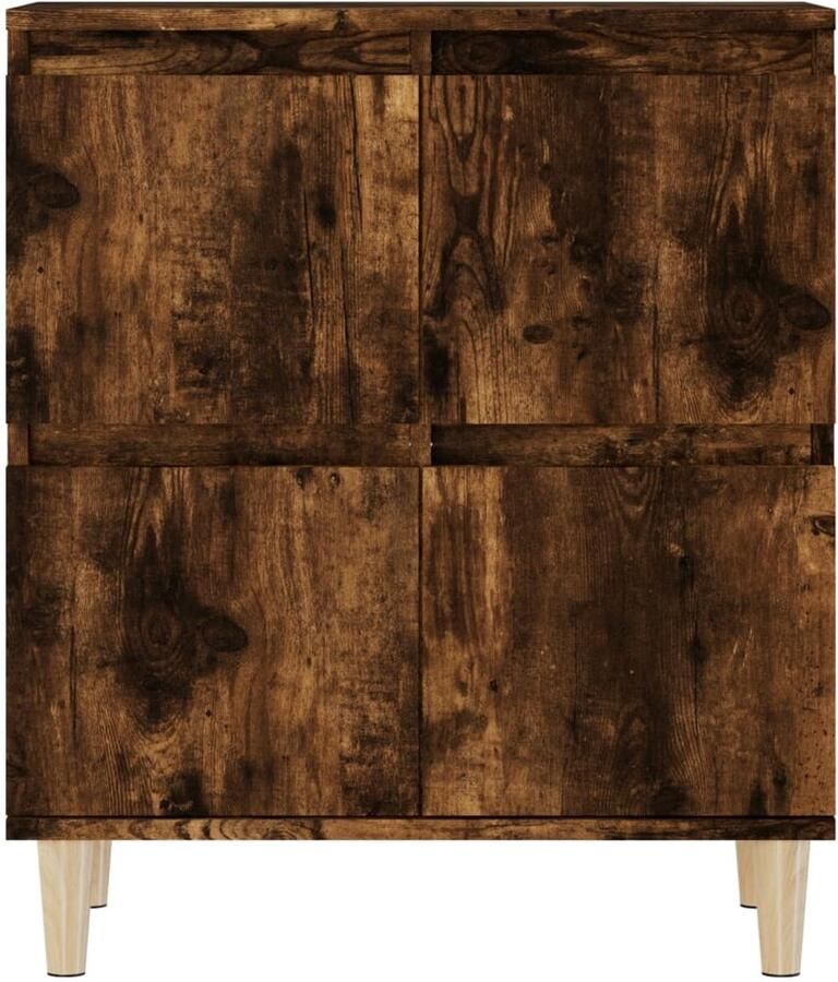 FIONERA Dressoirs 3 st 60x35x70 cm bewerkt hout gerookt eikenkleurig