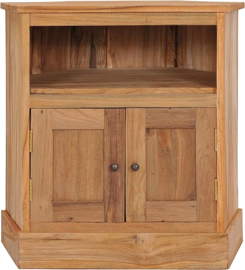 FIONERA Hoekkast 60x45x60 cm massief teakhout