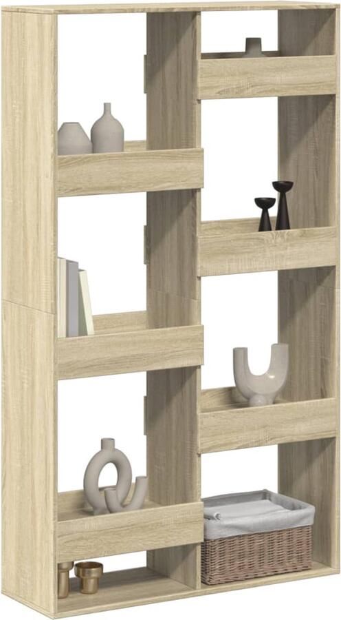 FIONERA Kamerscherm 100x33x175 cm bewerkt hout sonoma eikenkleurig