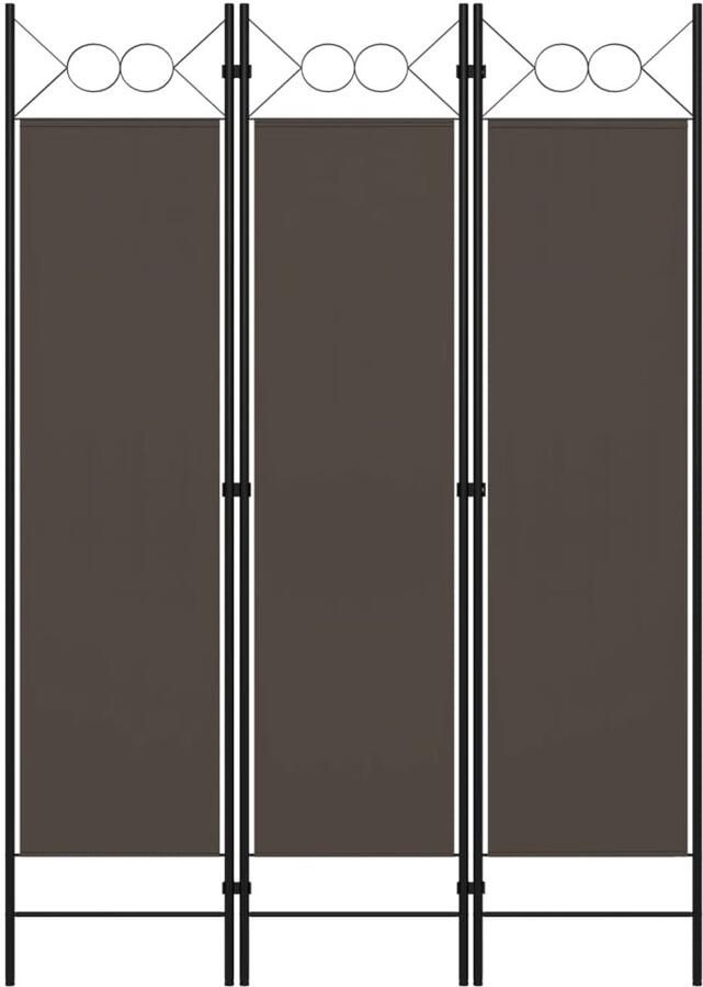 FIONERA Kamerscherm met 3 panelen 120x180 cm antraciet