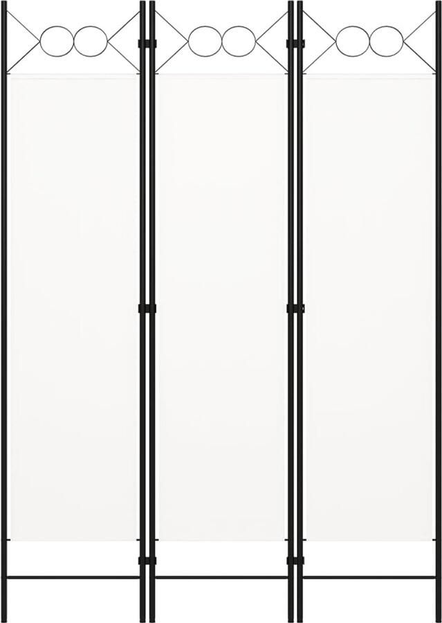 FIONERA Kamerscherm met 3 panelen 120x180 cm wit