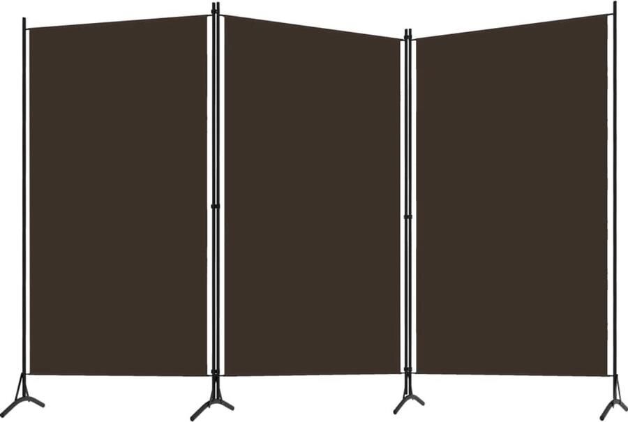 FIONERA Kamerscherm met 3 panelen 260x180 cm bruin