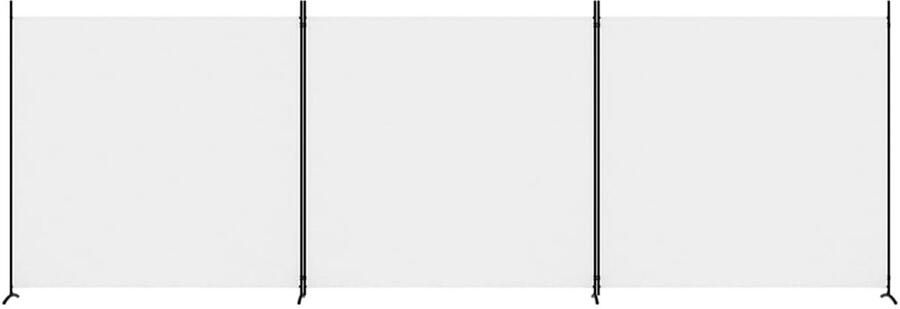 FIONERA Kamerscherm met 3 panelen 525x180 cm stof wit