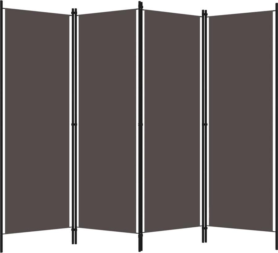 FIONERA Kamerscherm met 4 panelen 200x180 cm antraciet
