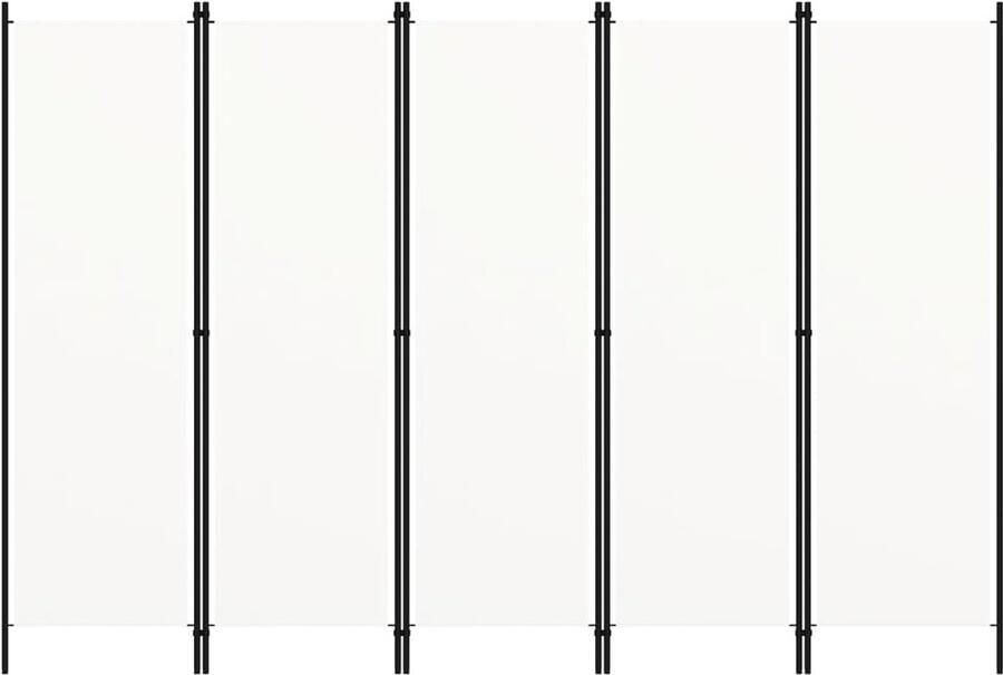 FIONERA Kamerscherm met 5 panelen 250x180 cm wit