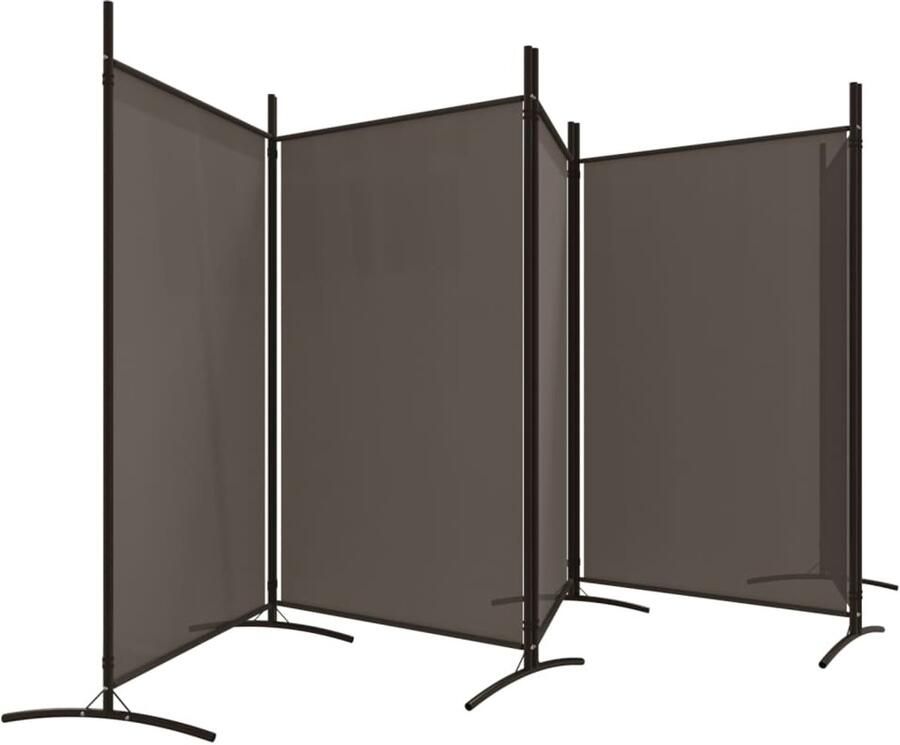 FIONERA Kamerscherm met 5 panelen 433x180 cm stof antracietkleurig