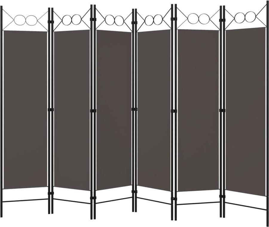 FIONERA Kamerscherm met 6 panelen 240x180 cm antraciet