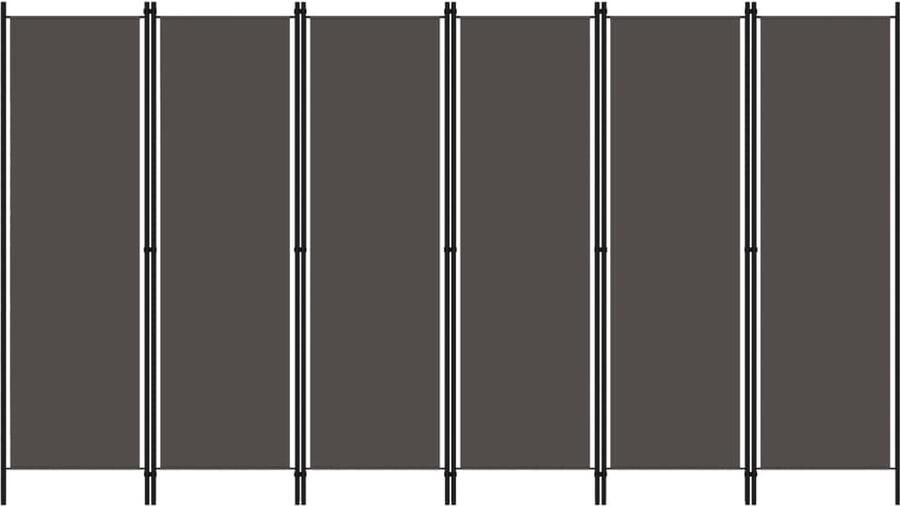 FIONERA Kamerscherm met 6 panelen 300x180 cm antraciet