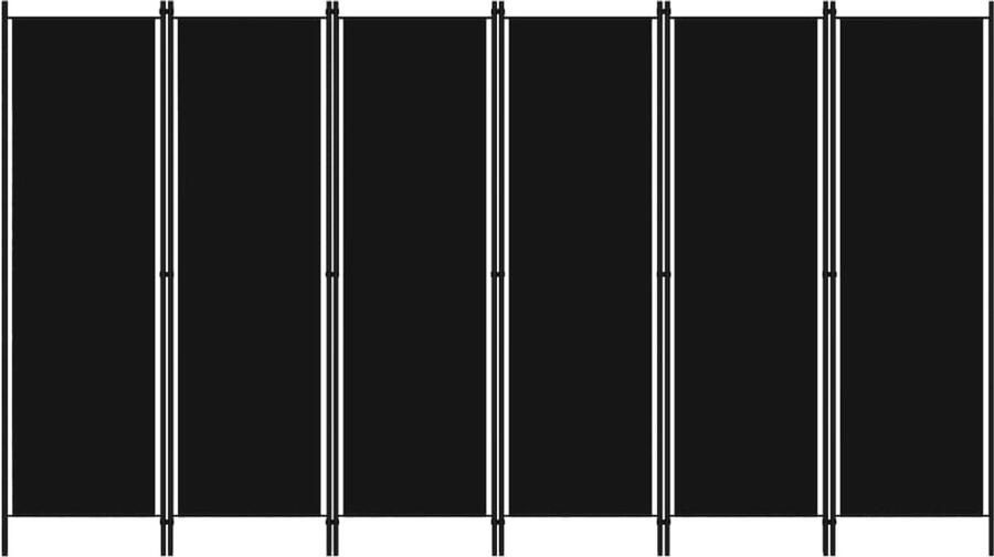FIONERA Kamerscherm met 6 panelen 300x180 cm zwart