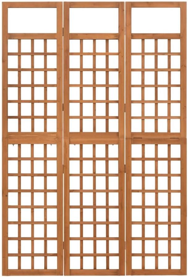 FIONERA Kamerscherm trellis met 3 panelen 121x180 5 cm vurenhout