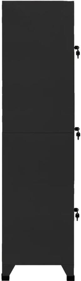 FIONERA Lockerkast 38x45x180 cm staal zwart