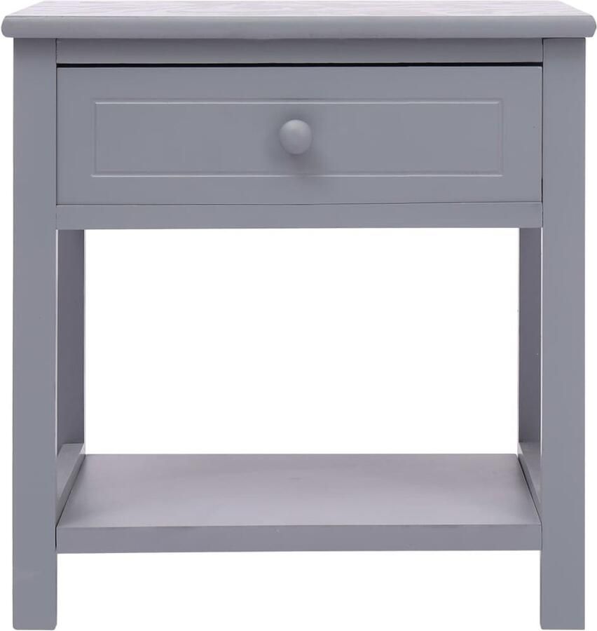 FIONERA Nachtkastje 2 st 40x29x42 cm paulowniahout grijs