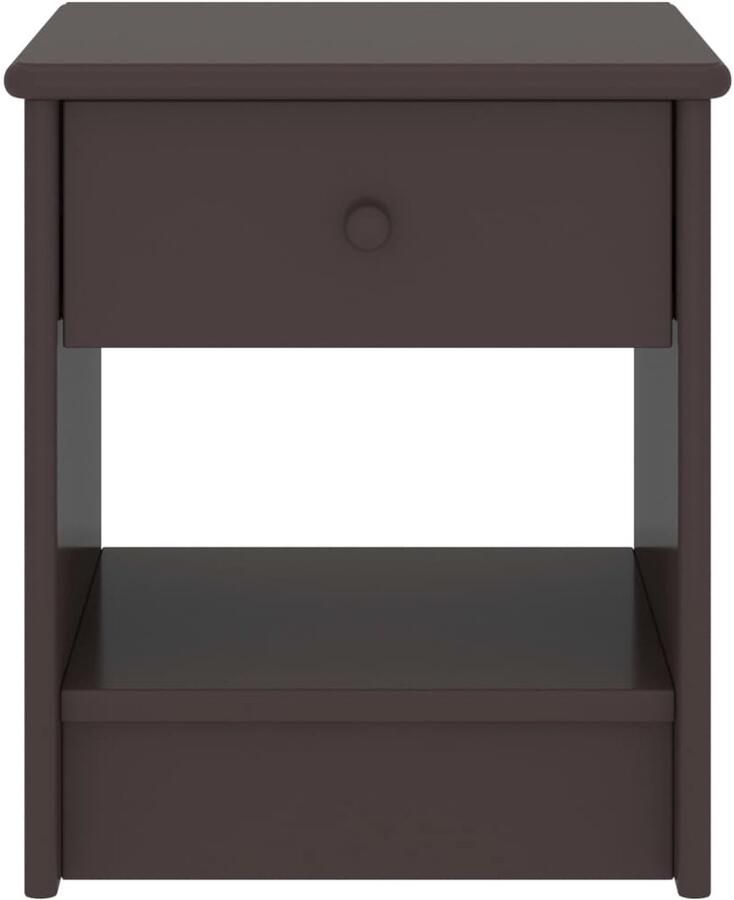 FIONERA Nachtkastje 35x30x40 cm massief grenenhout donkerbruin