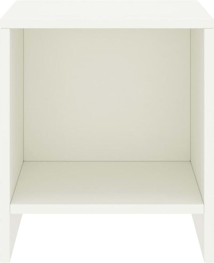 FIONERA Nachtkastje 35x30x40 cm massief grenenhout wit