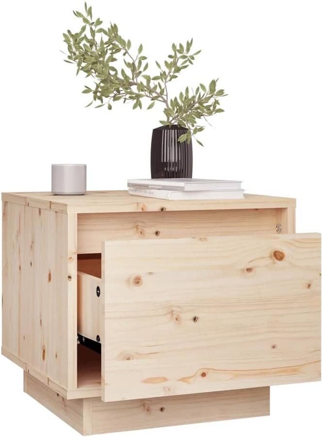 FIONERA Nachtkastje 35x34x32 cm massief grenenhout
