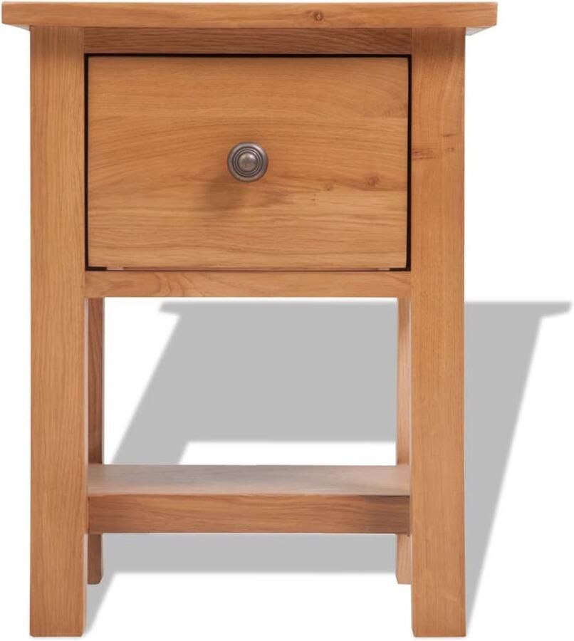 FIONERA Nachtkastje 36x30x47 cm massief eikenhout