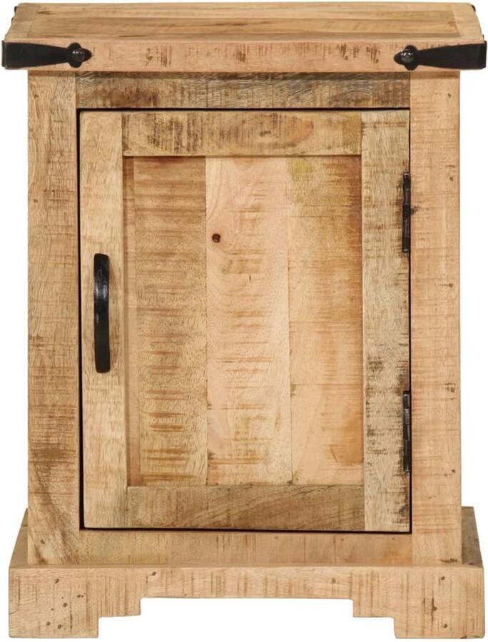 The Living Store Nachtkastje 40x35x50 cm massief mangohout Nachtkastje Mango Hout Houten Nachttafel Kamermeubilair Slaapkamers - Foto 2