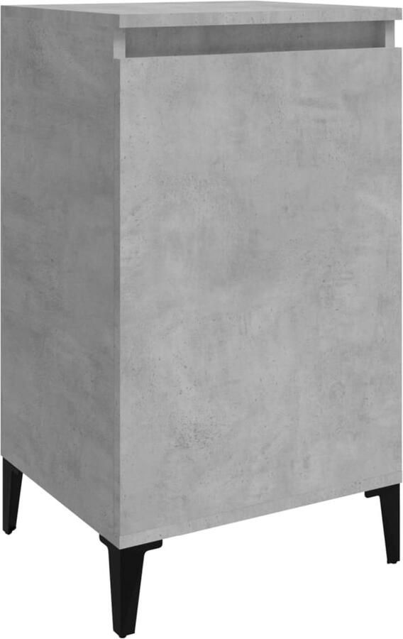 FIONERA Nachtkastje 40x35x70 cm bewerkt hout betongrijs