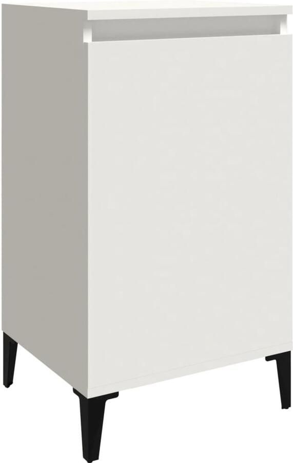 FIONERA Nachtkastje 40x35x70 cm bewerkt hout wit