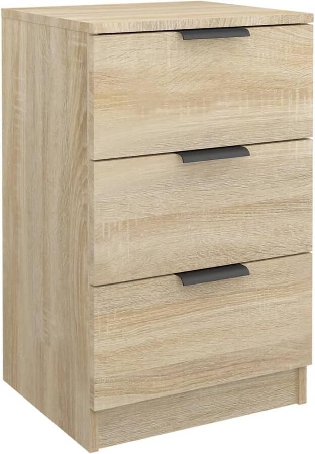 FIONERA Nachtkastje 40x36x65 cm sonoma eikenkleurig